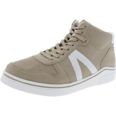 Mia Womens Lace-up Man Made Casual And Fashion Sneakers In Grey