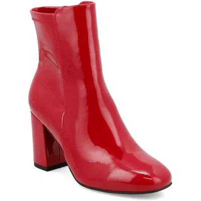 Mia Womens Laceless Dressy Booties In Red