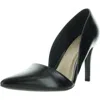 Mia Womens Pointed Toe Slip On D'orsay Heels In Black