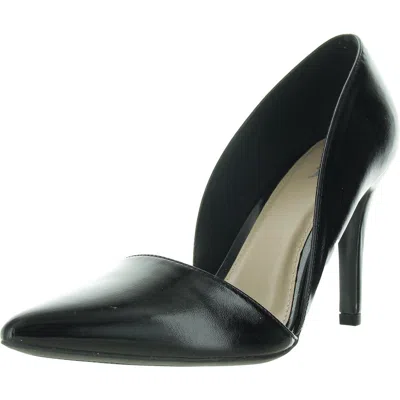 Mia Womens Pointed Toe Slip On D'orsay Heels In Black