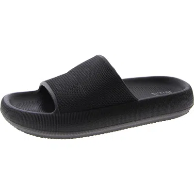 Mia Womens Slip One Man Made Flip-flops In Black