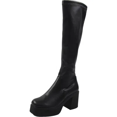 Mia Womens Zipper Faux Leather Knee-high Boots
