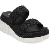 Mia Yoshi Platform Wedge Sandal In Black