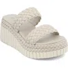Mia Yoshi Platform Wedge Sandal In Ecru