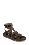 Mia Zahara Gladiator Sandal In Dark Brown
