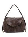 Mialuis Perforated Leather Shoulder Bag In Brown