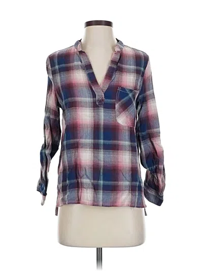 Pre-owned Miami 3/4 Sleeve Blouse In Blue