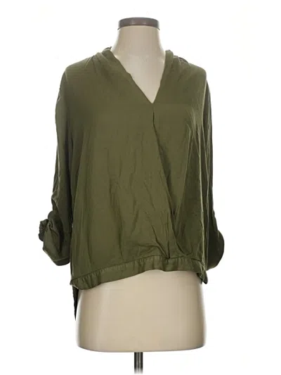 Pre-owned Miami 3/4 Sleeve Blouse In Green