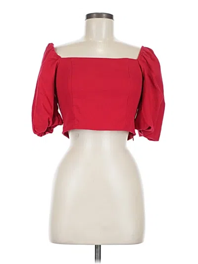 Pre-owned Miami 3/4 Sleeve Blouse In Red