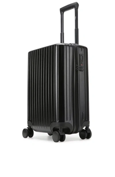 Miami Carry On Ocean Polycarbonate Carry On Spinner Suitcase In Black