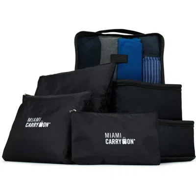 Miami Carry On Travelers 6 Piece Organizational Packing Cubes In Black