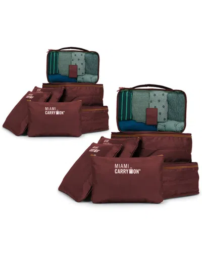 Miami Carryon Collins 12-piece Packing Cube Set In Red