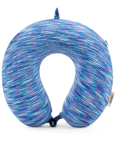 Miami Carryon Memory Foam Travel Neck Pillow In Teal,white
