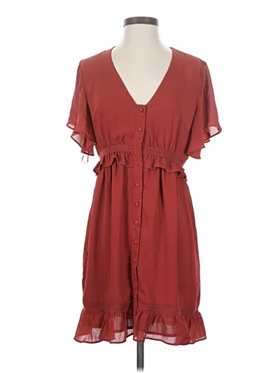 Pre-owned Miami Casual Dress In Burgundy