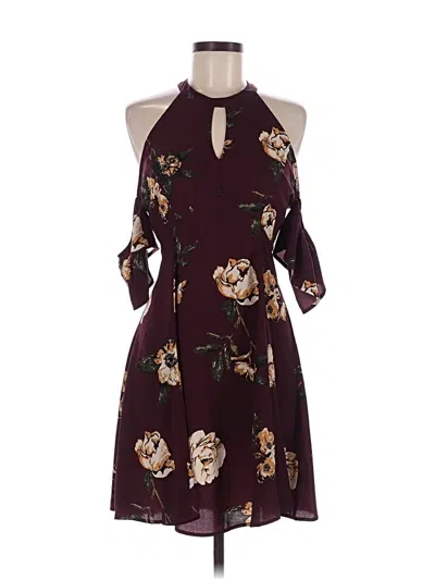 Pre-owned Miami Casual Dress In Burgundy