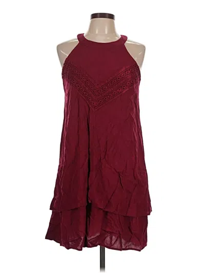 Pre-owned Miami Casual Dress In Burgundy