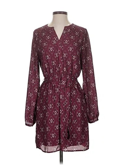 Pre-owned Miami Casual Dress In Burgundy