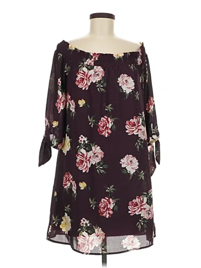Pre-owned Miami Casual Dress In Burgundy