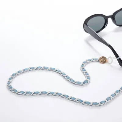 Miami Chains & Co. Unisex Denim Dream Sunglass Chain In White