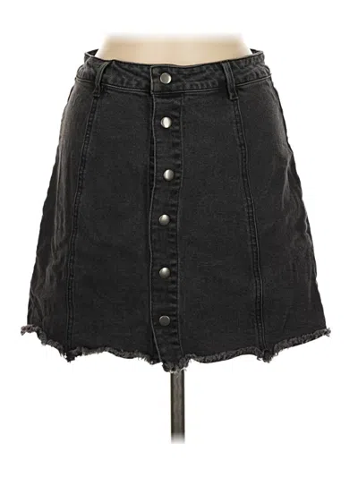 Pre-owned Miami Denim Skirt In Black