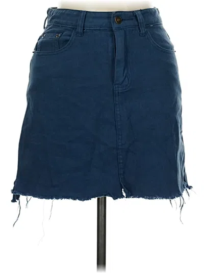 Pre-owned Miami Denim Skirt In Blue