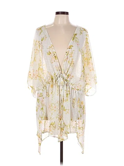 Pre-owned Miami Kimono In White