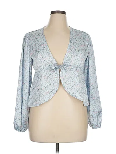 Pre-owned Miami Long Sleeve Blouse In Blue