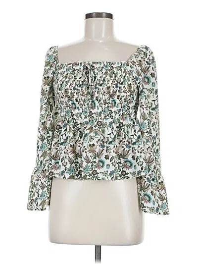 Pre-owned Miami Long Sleeve Blouse In Green