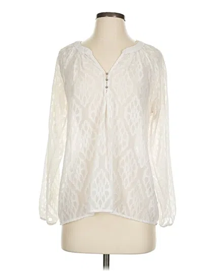 Pre-owned Miami Long Sleeve Blouse In Ivory