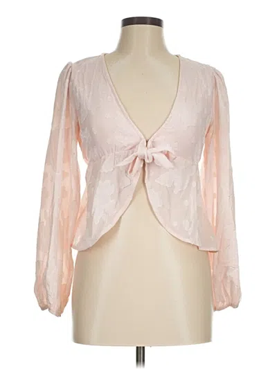 Pre-owned Miami Long Sleeve Blouse In Pink