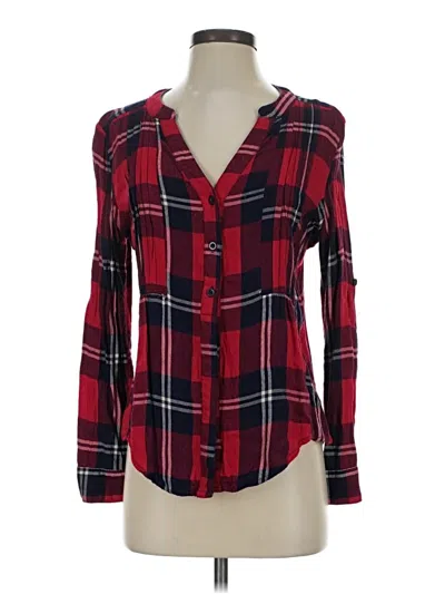 Pre-owned Miami Long Sleeve Blouse In Red