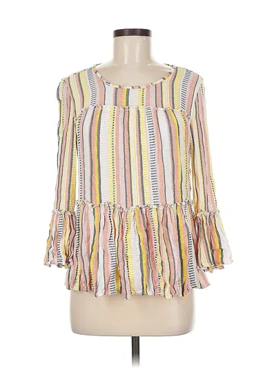 Pre-owned Miami Long Sleeve Blouse In Yellow