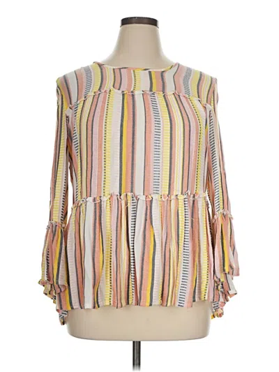Pre-owned Miami Long Sleeve Blouse In Yellow