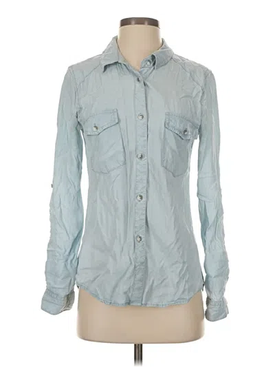 Pre-owned Miami Long Sleeve Button Down Shirt In Blue