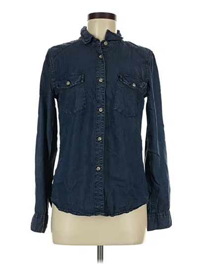 Pre-owned Miami Long Sleeve Button Down Shirt In Blue