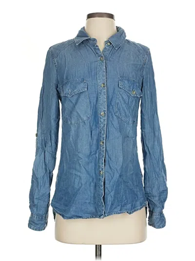 Pre-owned Miami Long Sleeve Button Down Shirt In Blue