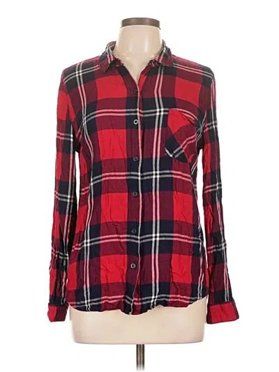 Pre-owned Miami Long Sleeve Henley Shirt In Red
