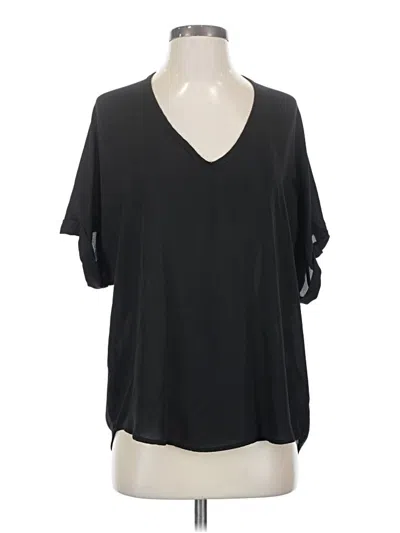 Pre-owned Miami Short Sleeve Blouse In Black