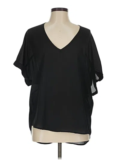 Pre-owned Miami Short Sleeve Blouse In Black