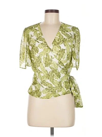 Pre-owned Miami Short Sleeve Blouse In Green