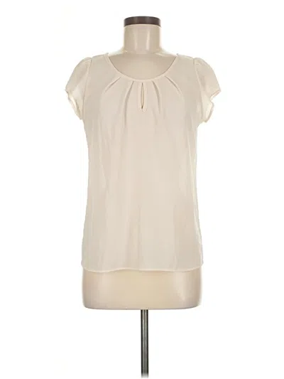 Pre-owned Miami Short Sleeve Blouse In White