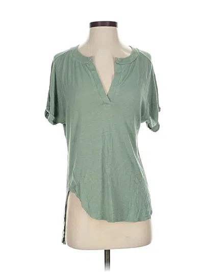 Pre-owned Miami Short Sleeve Henley Shirt In Green