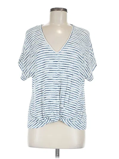 Pre-owned Miami Short Sleeve Top Blue V Neck Tops