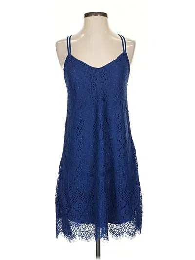 Pre-owned Miami Sleeveless Top Blue Halter Neckline Tops