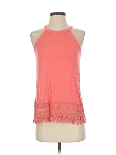Pre-owned Miami Sleeveless Top Orange Halter Neckline Tops
