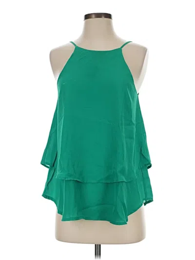 Pre-owned Miami Tank Top Green Halter Neckline Tops
