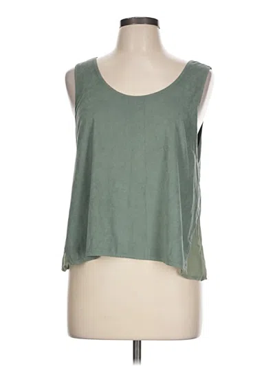 Pre-owned Miami Tank Top Green Strapless Neckline Tops