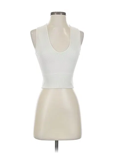 Pre-owned Miami Tank Top Ivory Strapless Neckline Tops In White