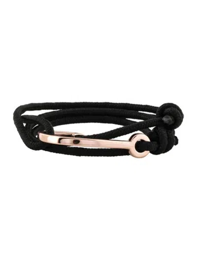 Pre-owned Miansai Cord Hook Wrap Bracelet In Black