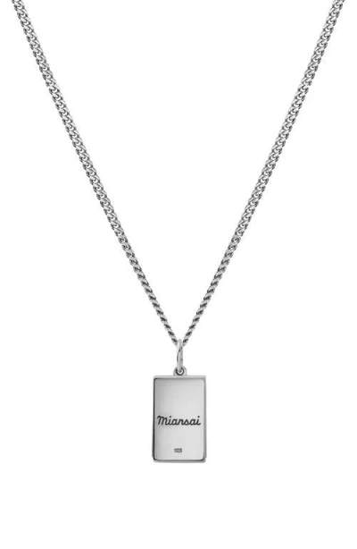 Miansai Duo Lapis Pendant Necklace In Silver